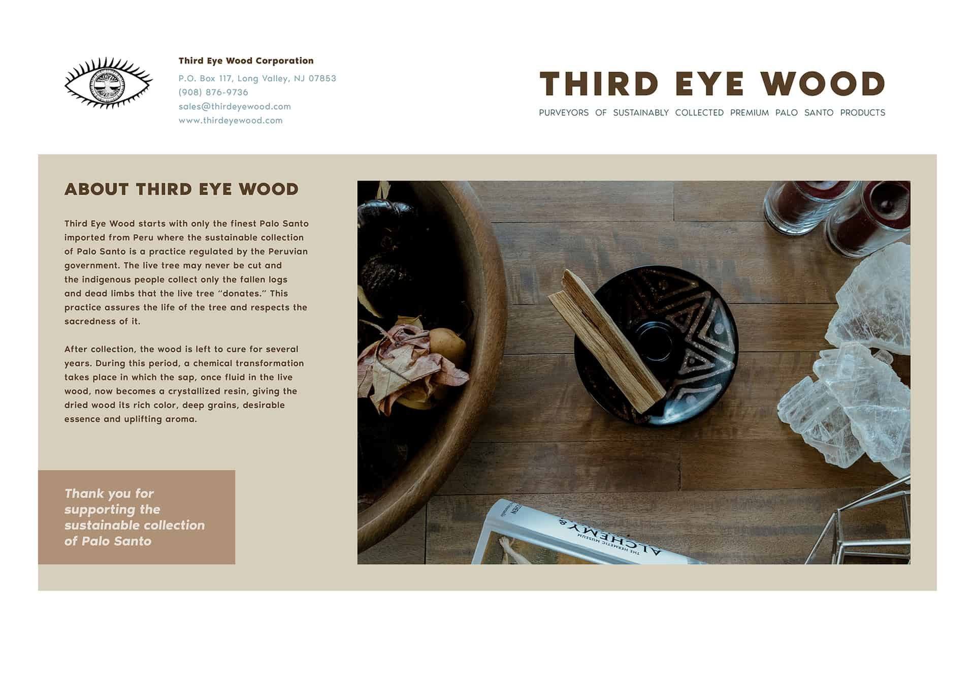third eye wood brochure page