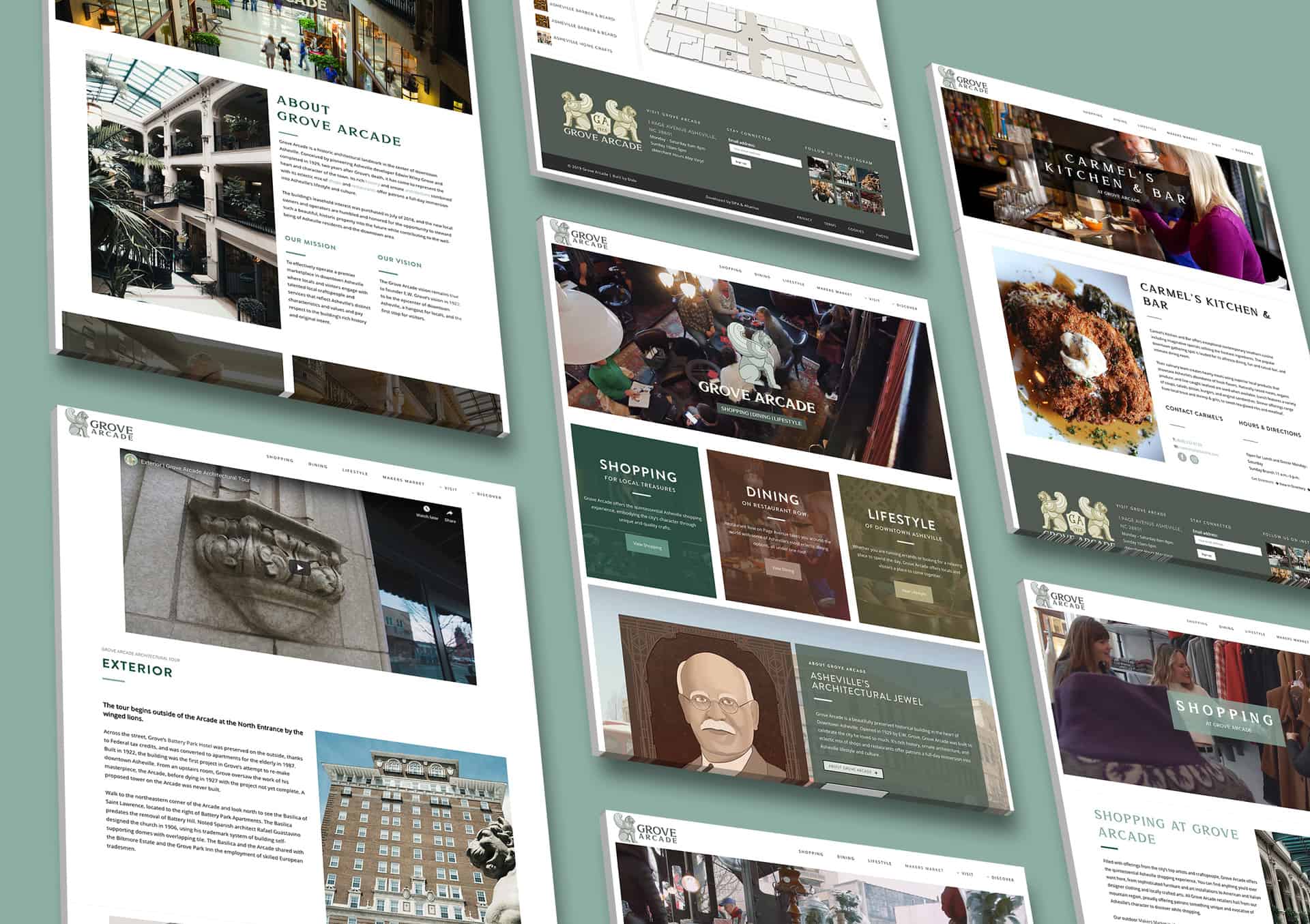 templates for grove arcade website layouts
